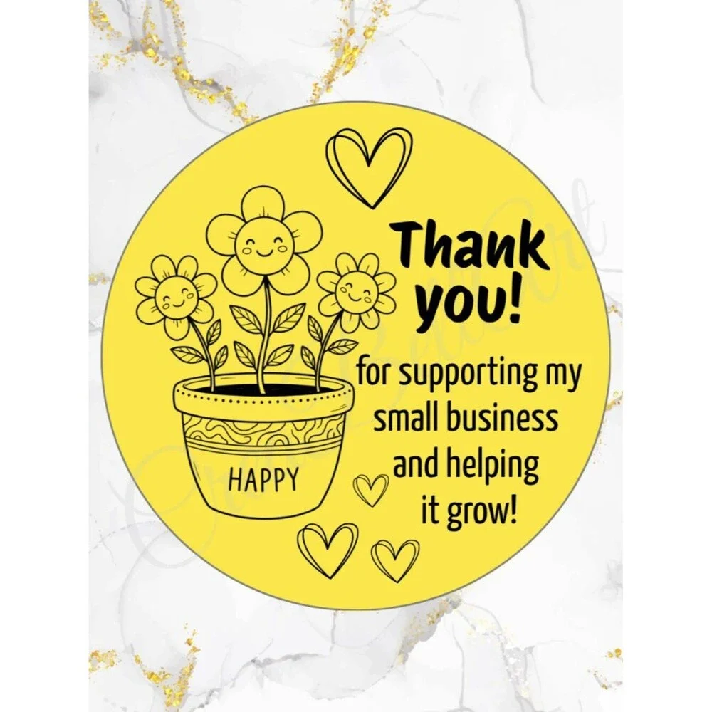 100 Thank you Stickers Thermal 2